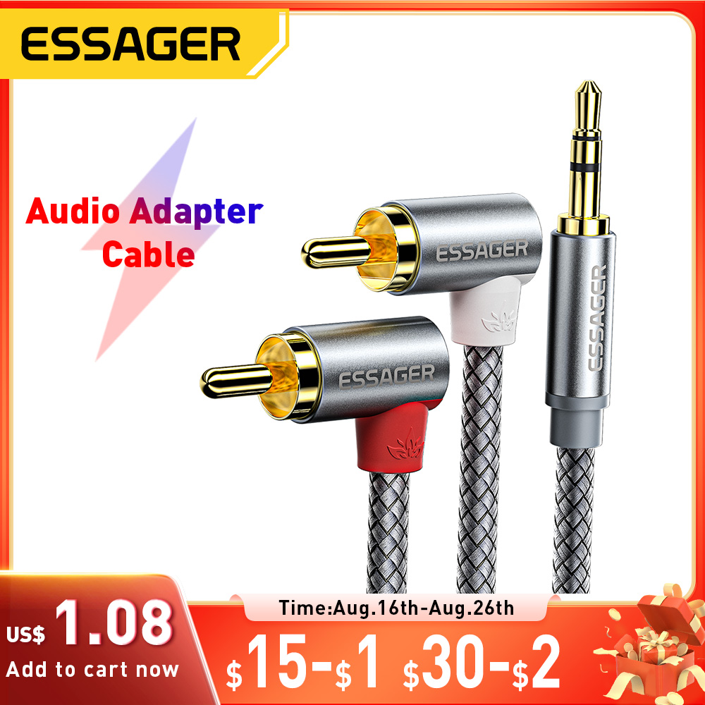 Essager 90 °   Kątowy kabel au – Audio Splitter Y recenzja i cena